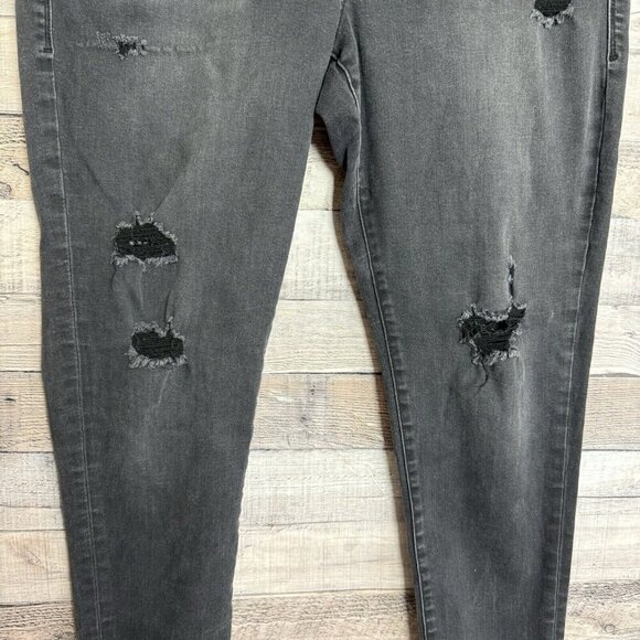 Lularoe Jeans Women 34 Dark Wash Magic Waistband Distressed Skinny Fit High Rise - Picture 5 of 9